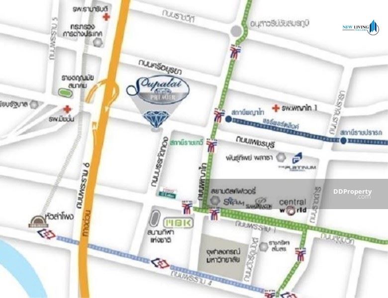 ให้เช่าคอนโด Supalai Premier Ratchathewi (ศุภาลัย พรีเมียร์ ราชเทวี) 1 ห้องนอน 1 ห้องน้ำ 1 ห้องนั่งเล่น (ไม่ใช่ Studio)