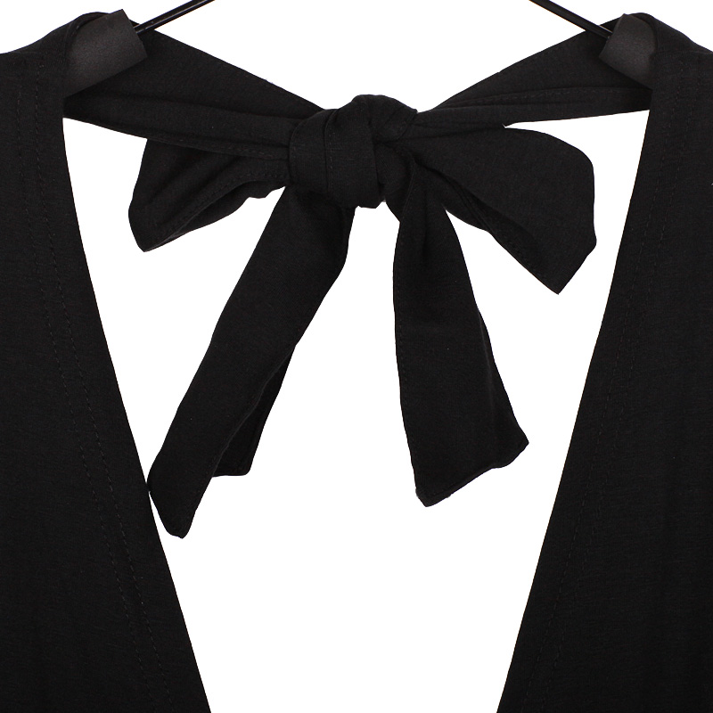 jumpsuit ชุดเอี๊ยมกางเกงขาสั้น สีดำ แฟชั่นใส่เที่ยว ใส่ทำงาน ผ้าคอตตอน เท่ห์ๆ