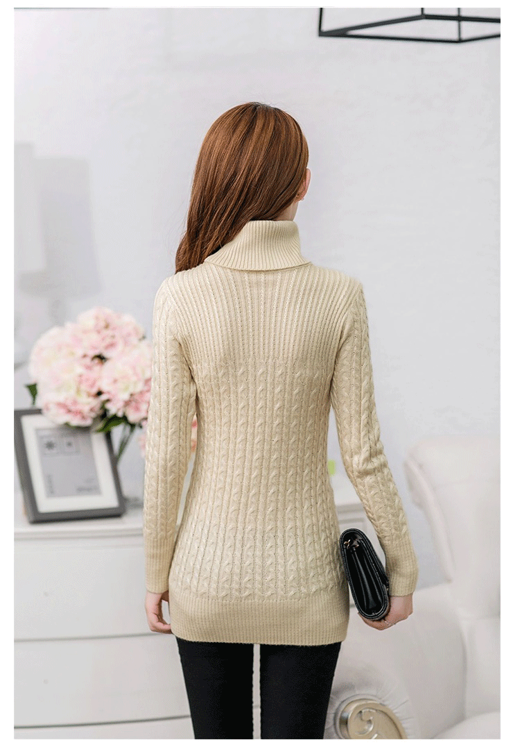 fashion เสื้อไหมพรมคอเต่า สเวตเตอร์ สีเบจ ใส่เที่ยว ทำงาน ใส่คู่กับสูทก็ดูดี น่ารักๆ