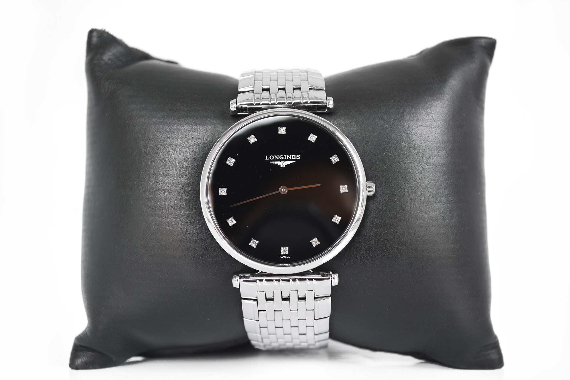 Longines La Grande Classique Quartz ฝังเพชร 12 เม็ด