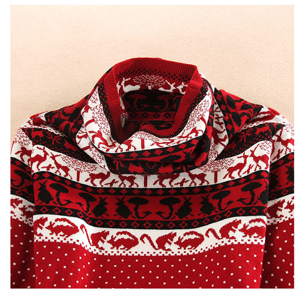 fashion เสื้อกันหนาว ไหมพรม คอเต่า สีแดง น่ารัก Asia Street Fashion (พรีออเดอร์)