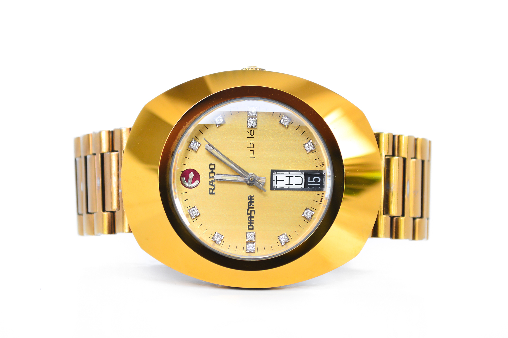 Rado Diastar Jubile Automatic Man Size เรือนทอง หน้าทอง ฝังเพชร 12 เม็ด