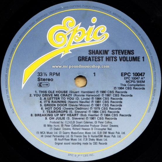 Shakin' Stevens - Greatest Hits Vol.1