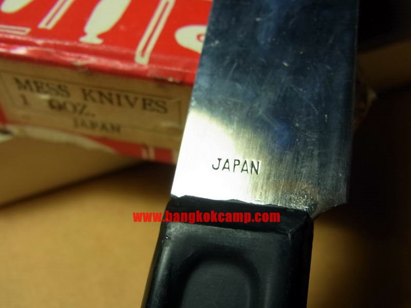 มีดญี่ปุ่น KIFFE ปี1960 สมัยสงครามเวียดนาม ใหม่เก่าเก็บ ไม่ผ่านการใช้ (Mess Stainless knife Japan Kiffe stamped Vintage on Vietnam or Korean war.)