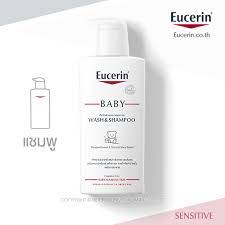 Eucerin Baby BathShampoo 400 มล.ปราศจาก แอลกอฮอล์ สี น้ำหอม สารระคายเคือง