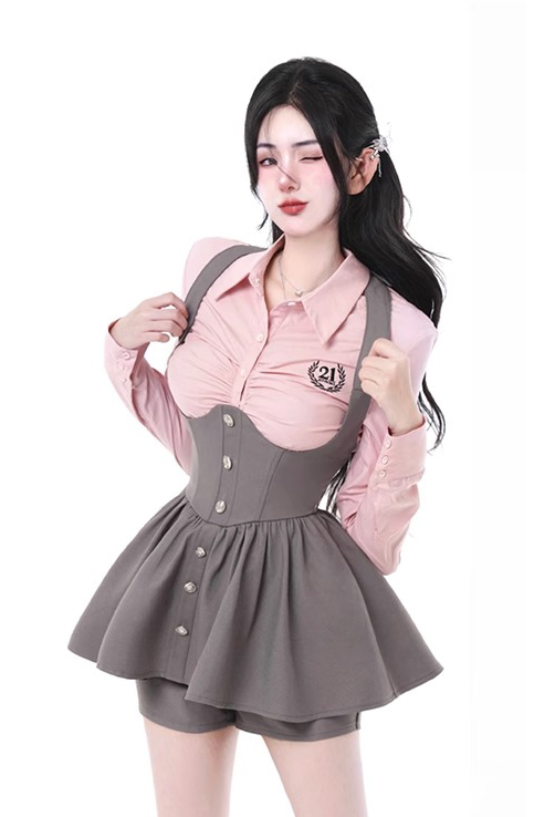 JOYKIKI : พรีออเดอร์ เสื้อเชิ้ตแขนยาวแฟชั่น จับจีบหวาน งานป้ายแบรนด์