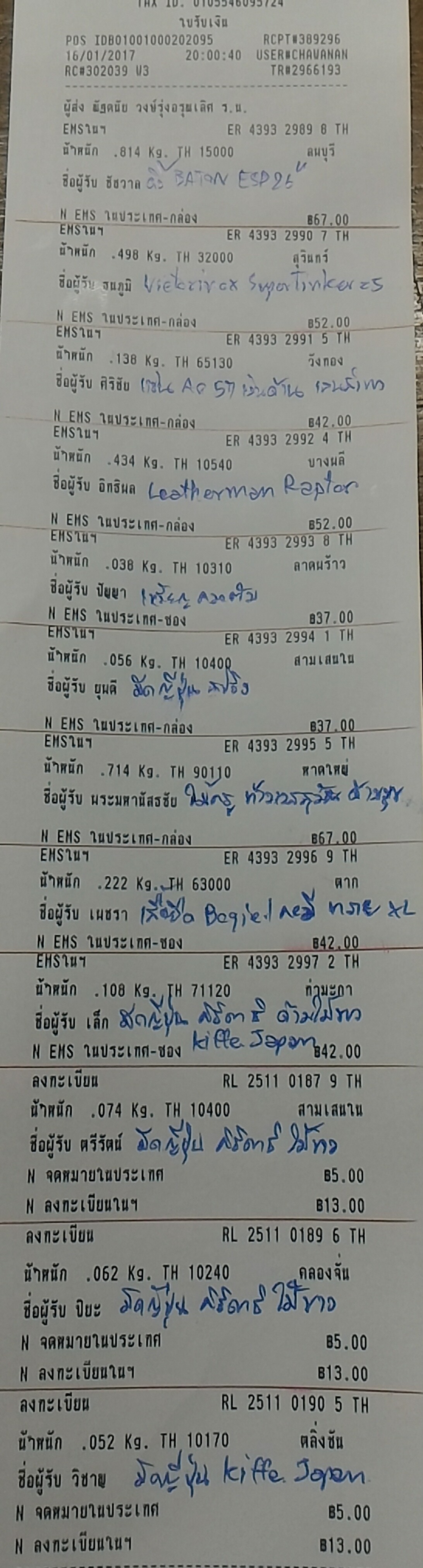 ใบเสร็จฯ มกราคม 2560