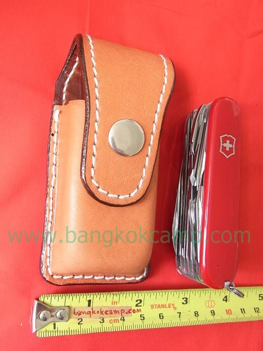 ซองหนังแท้ ใส่ Victorinox รุ่น SwissChamp (สีน้ำตาล)