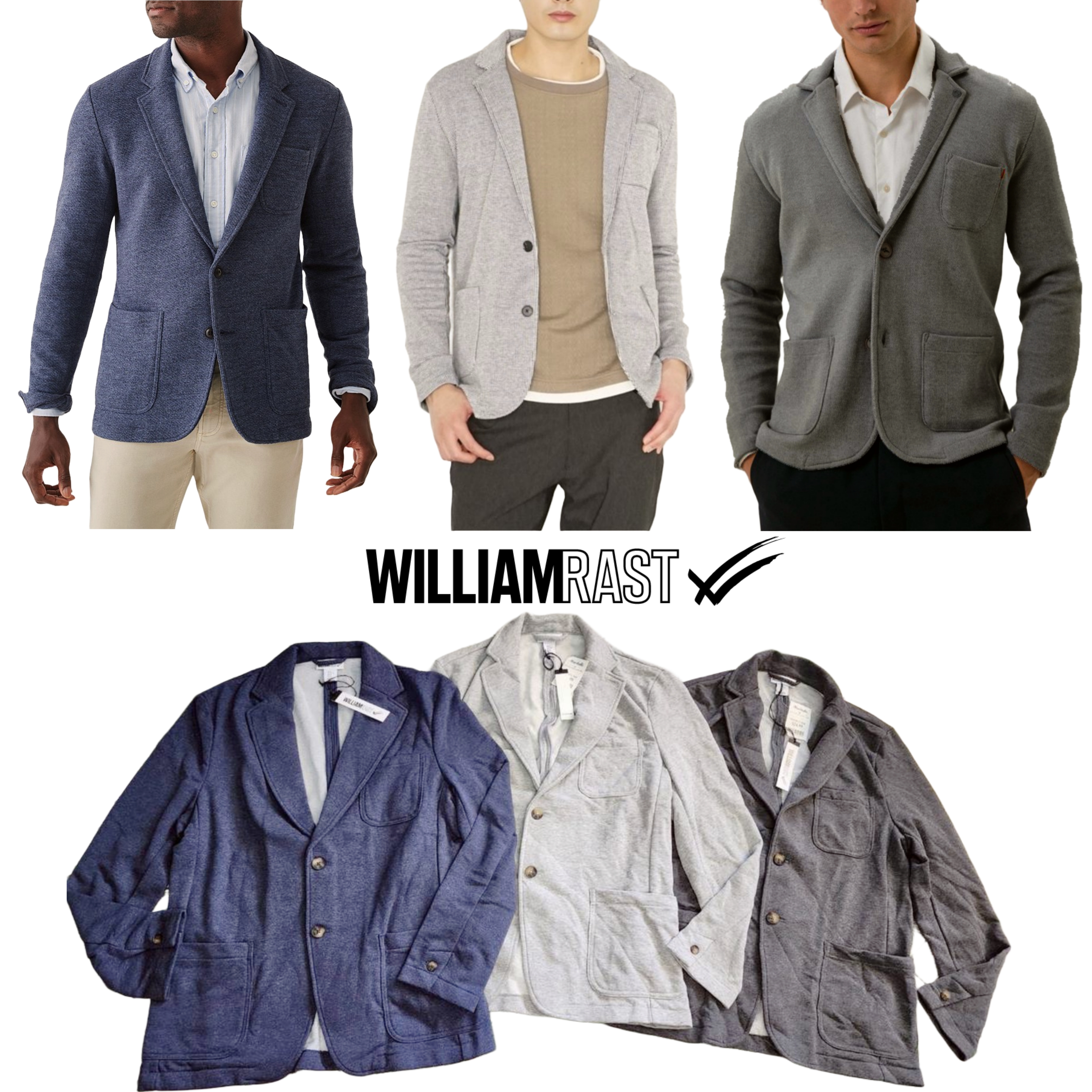 William Rast Ponte Knit Stretch Blazer