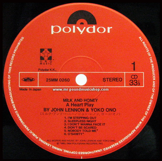 John Lennon & Yoko Ono - Milk and Honey