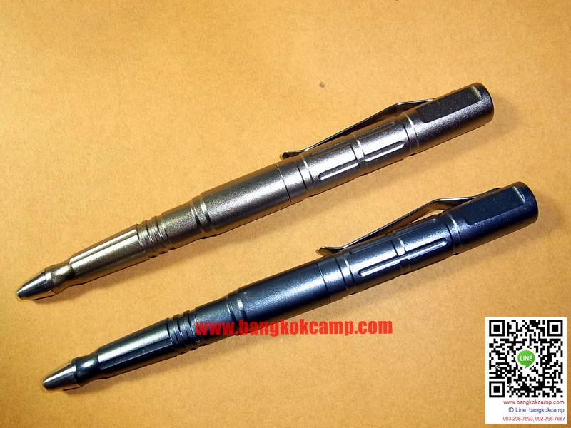 ปากกา Tactical สีฟ้า ปลายคาร์ไบท์(กระแทกกระจกได้) ปลายคาร์ไบท์แข็งมากใช้ขูด-เขียนโลหะได้
