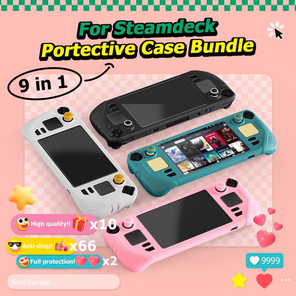 IINE Steam Deck 9 in 1 เซทเคสซิลิโคน