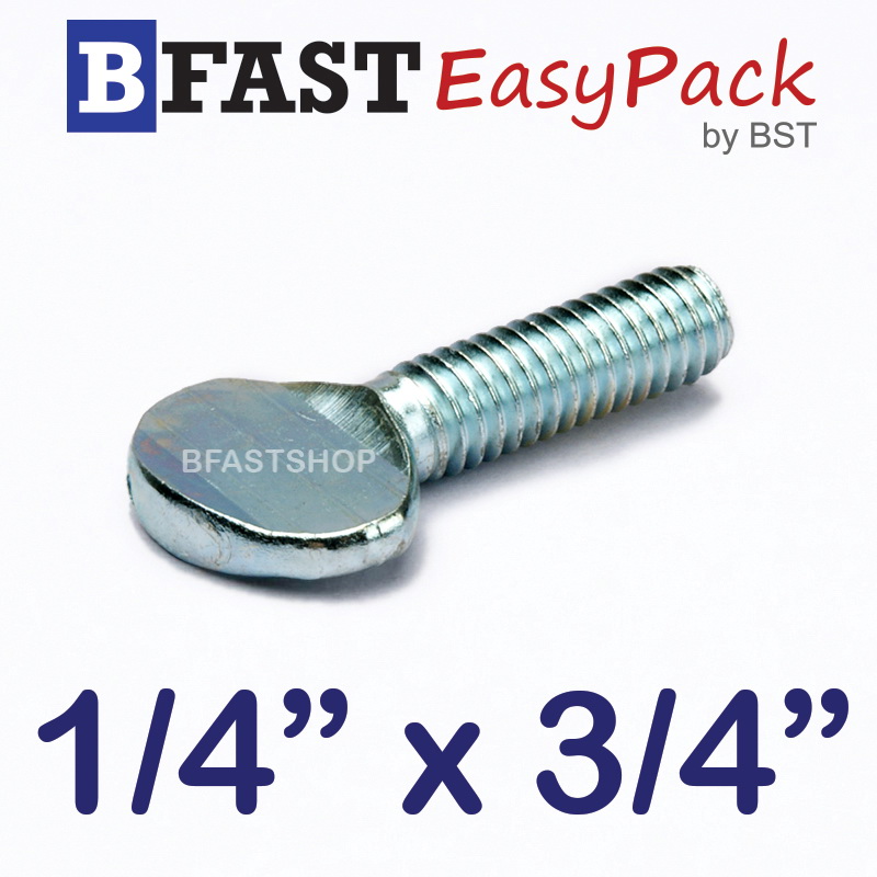 สกรูหางปลาแบน 1/4" x 3/4" (12 ตัว/ถุง)