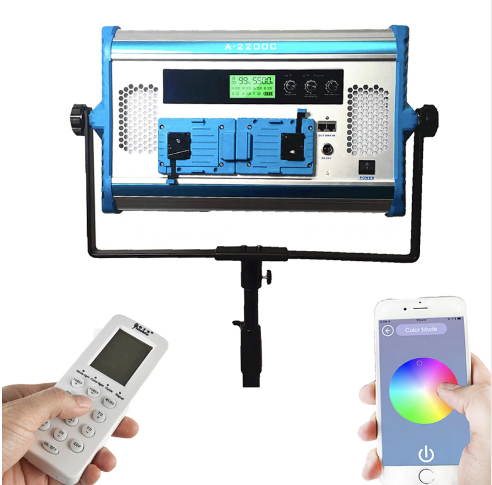 Yidoblo A2200C Full RGB Light.Power: 140w Luminance: 14000lux CRI: 95RA ควบคุมได้ด้วย App