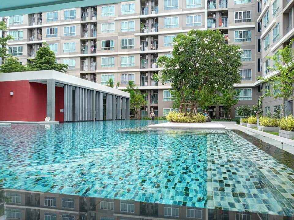 ให้เช่าคอนโด Dcondo Sukhumvit 109 : ดีคอนโด สุขุมวิท 109 วิวสระ เดือนละ 7500 บาท ห้องอยู่ชั้น 2 อาคาร B