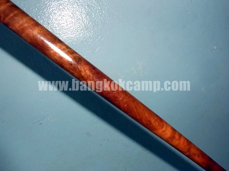 ไม้หายาก... ไม้ตะพด(ไม้ปุ่มประดู่, ปมประดู่) ลายสวยมาก หัว+ท้ายไททาเนียม หัวทรงป้าน