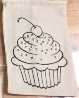 ถุงผ้าระบายสี คัพเค้ก 13 - Eco Bag cupcake 13