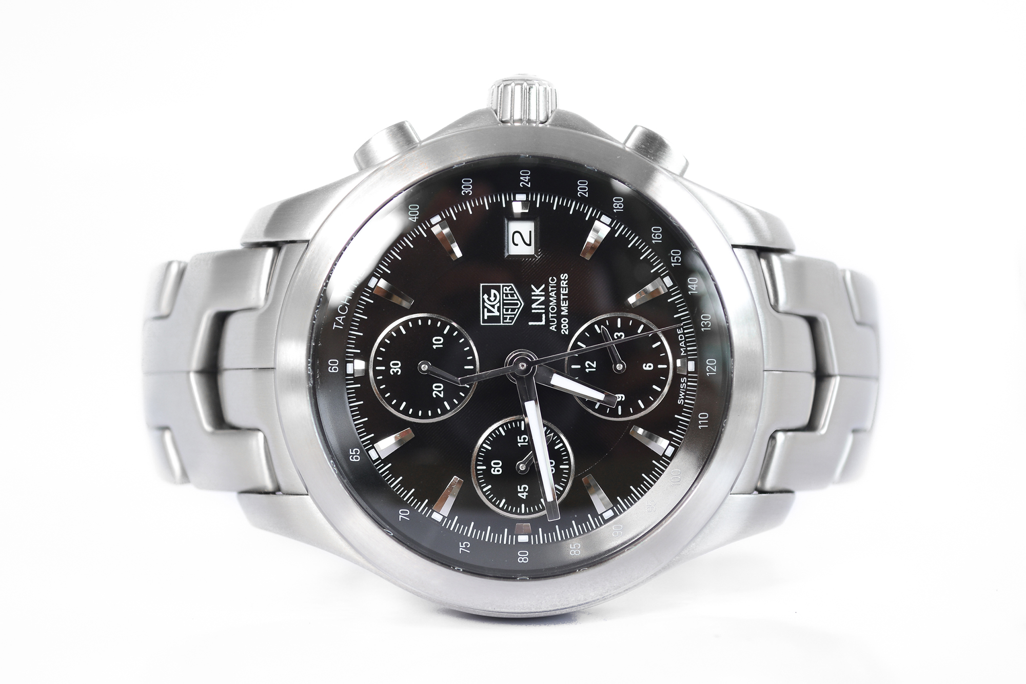Tag Heuer Link King Size Chronograph Auto หน้าดำ (Sold)