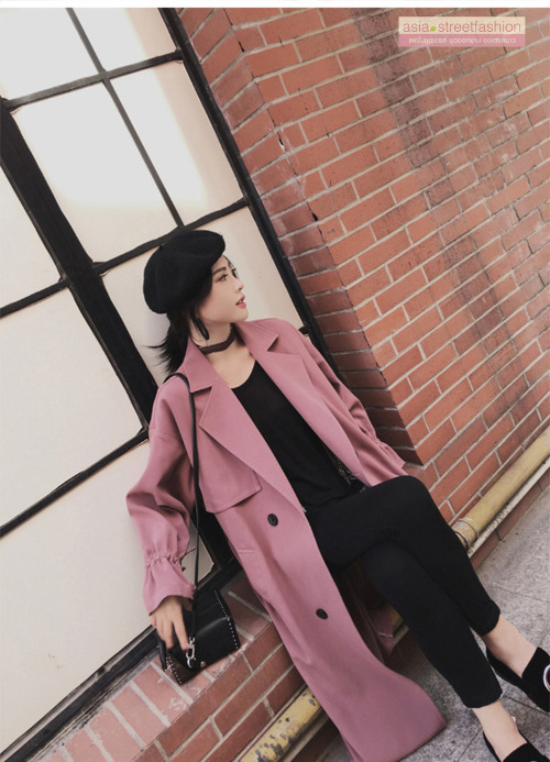 เสื้อโค้ท เน้นใส่คลุมสไตล์เกาหลี เหมาะกับอากาศไม่หนาวมาก 15 ขึ้นไป กำลังสวยจ้า งานตามแบบ