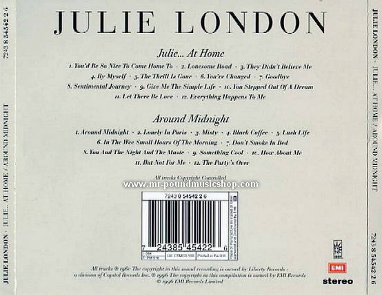 Julie London - Julie...At Home / Around Midnight