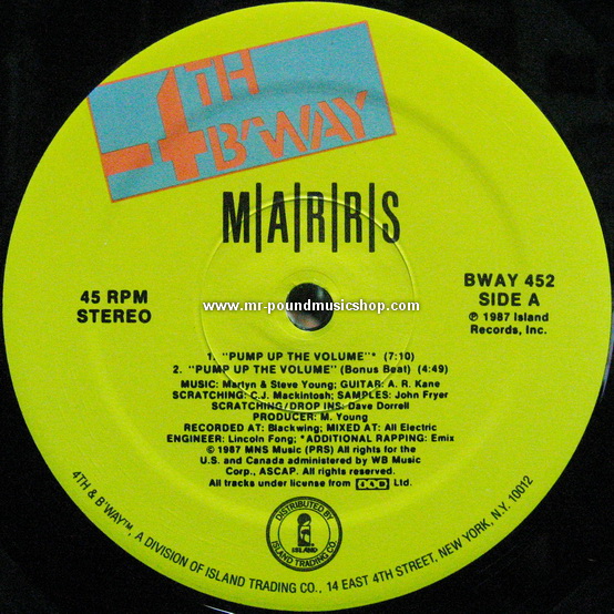 Marrs - Pump Up The Volume