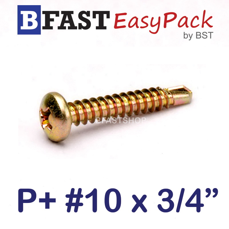 สกรูปลายสว่าน P+ #10 x 3/4" (ุ30 ตัว/ถุง)