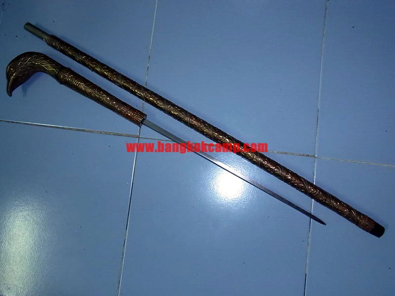 ไม้เท้าทองเหลือง หัวนกอินทรีย์ ซ่อนมีด