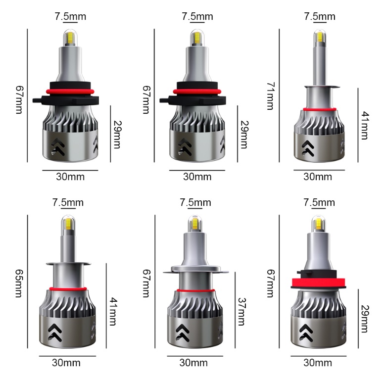หลอด LED ขั้ว H1-4000 LM ต่อหลอด เป็นหลอดแบบ 360 องศา ก้านหลอดเล็ก ใส่ในโปรเจคเตอณ์ Mini H1 ได้ ประกัน 6 เดือน