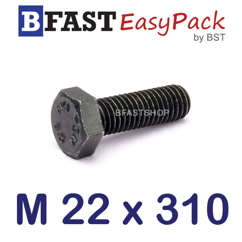 สกรูมิลดำ M22 x 310 *เกลียวครึ่ง*