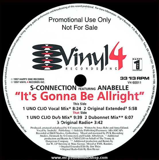 S-Connection Featuring Anabelle - It's Gonna Be Allright