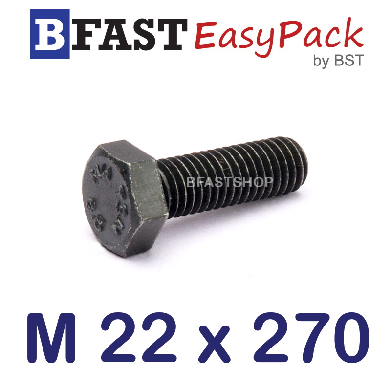 สกรูมิลดำ M22 x 270 *เกลียวครึ่ง*