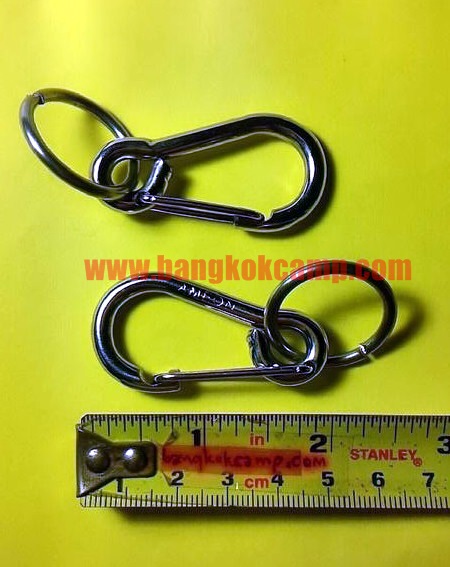 พวงกุญแจ คาราบิเนอร์ Carabiners สแน็ปลิงค์ Snaplink ตะขอเกี่ยว - สแตนเลส (แบบบอลลูน) ขนาดยาว2นิ้ว