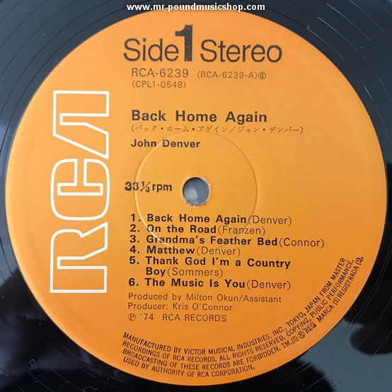 John Denver - Back Home Again