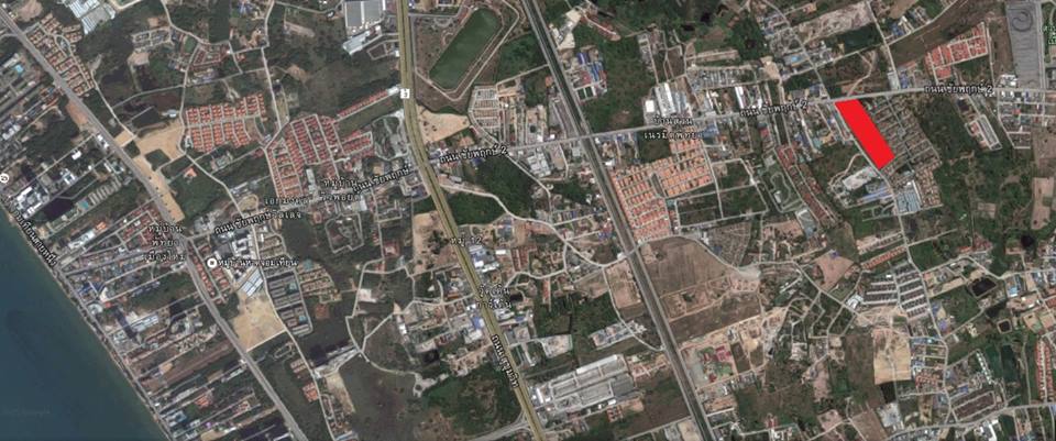 ขายที่ดินถนนชัยพฤกษ์ 2 ต.ห้วยใหญ่ อ.บางละมุง จ.ชลบุรี เนื้อที่ 17-2-59 ไร่