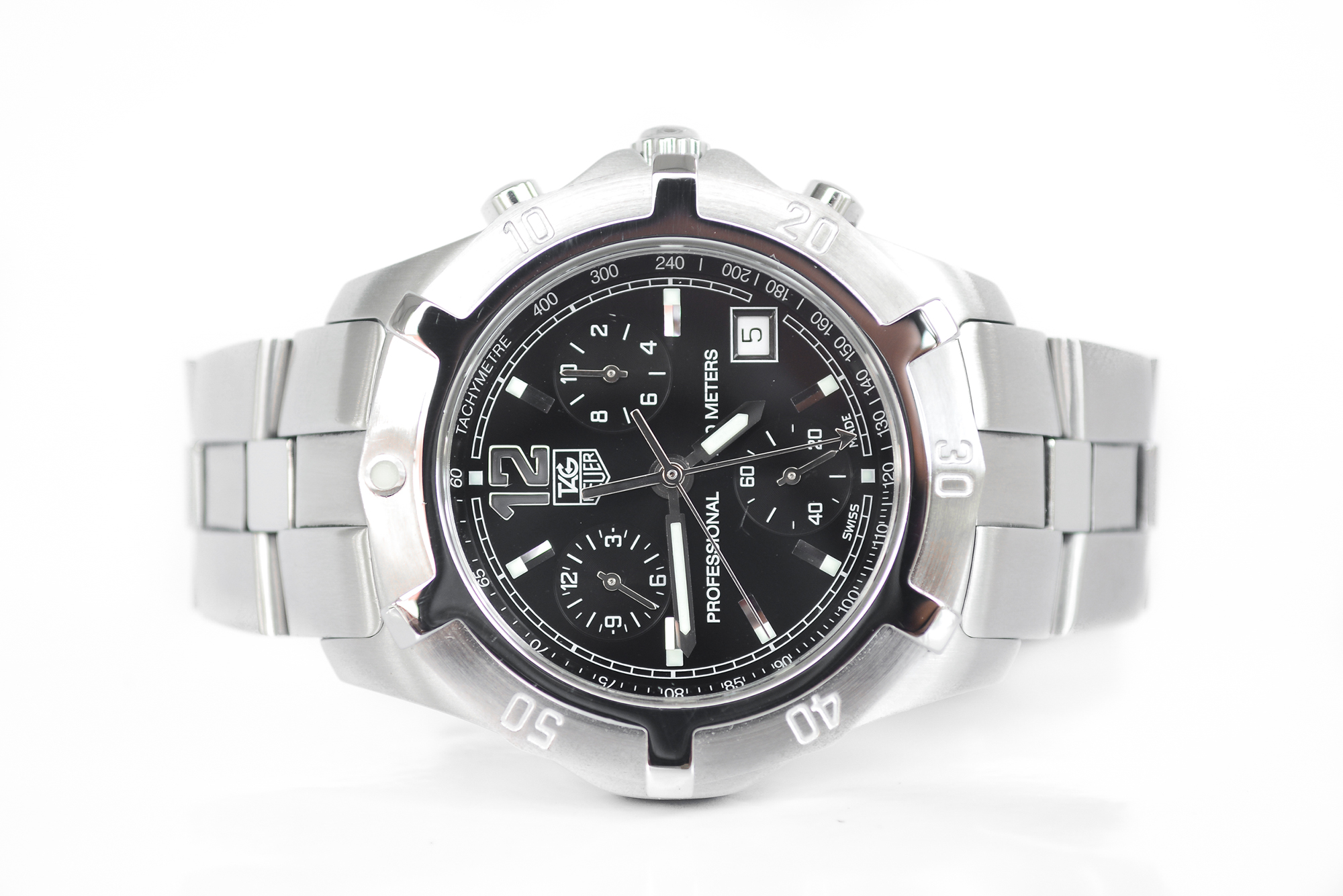 Tag Heuer S2000 Exclusive Chronograph King size หน้าดำ