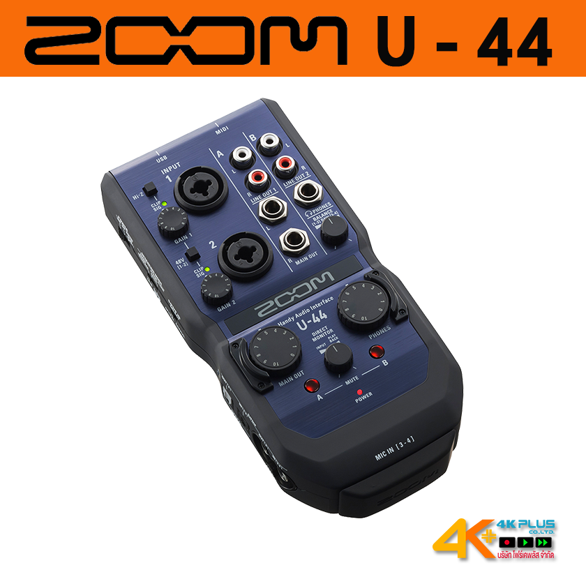 ZOOM U-44 Handy 4-In/4-Out Audio Interface