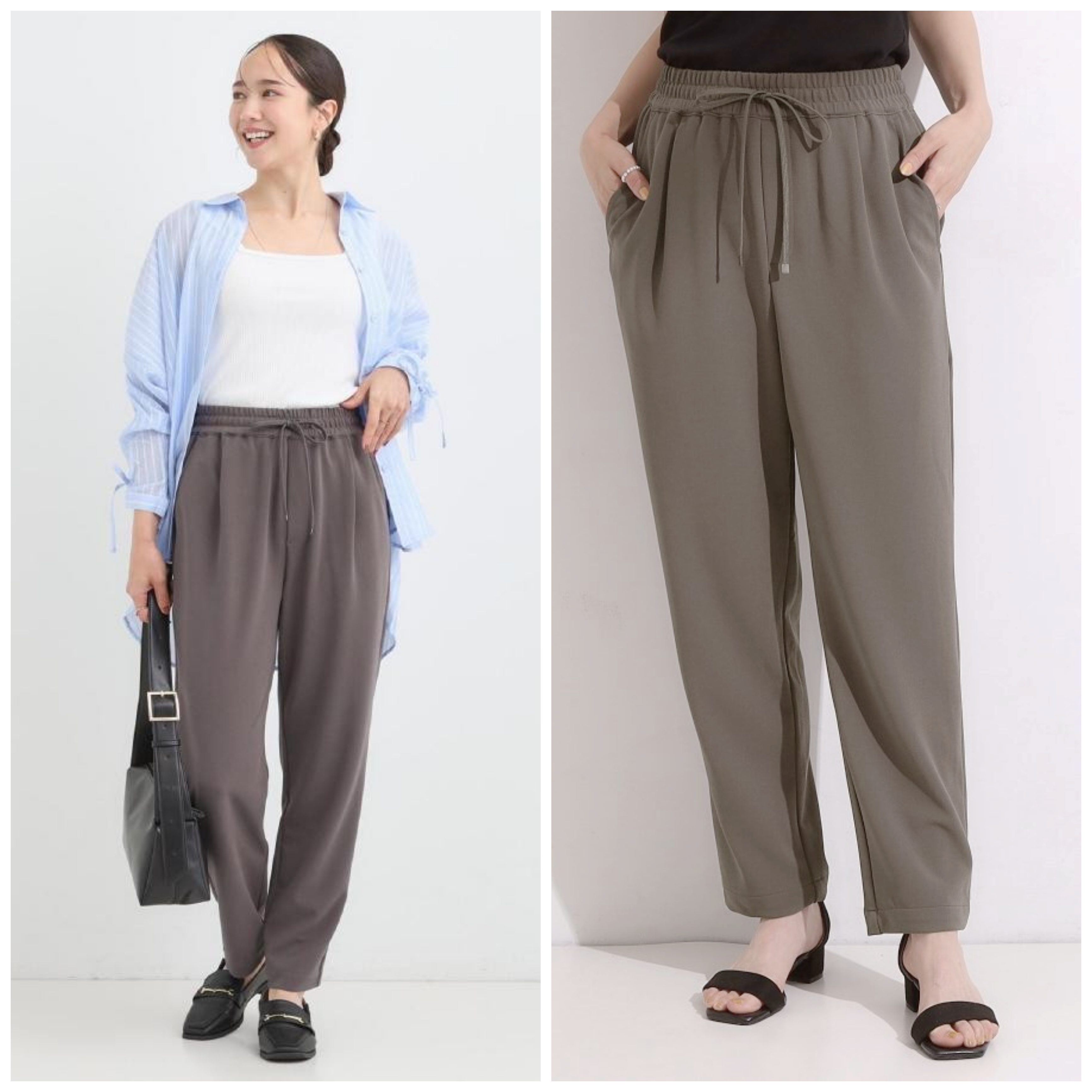 Shoo La Rue Women's Smart Easy Tapered Stretch Pants