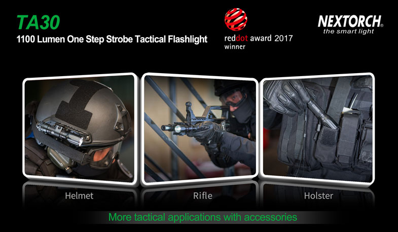 ไฟฉาย Nextorch TA30 1100 Lumens One Step Tactical Flashlight