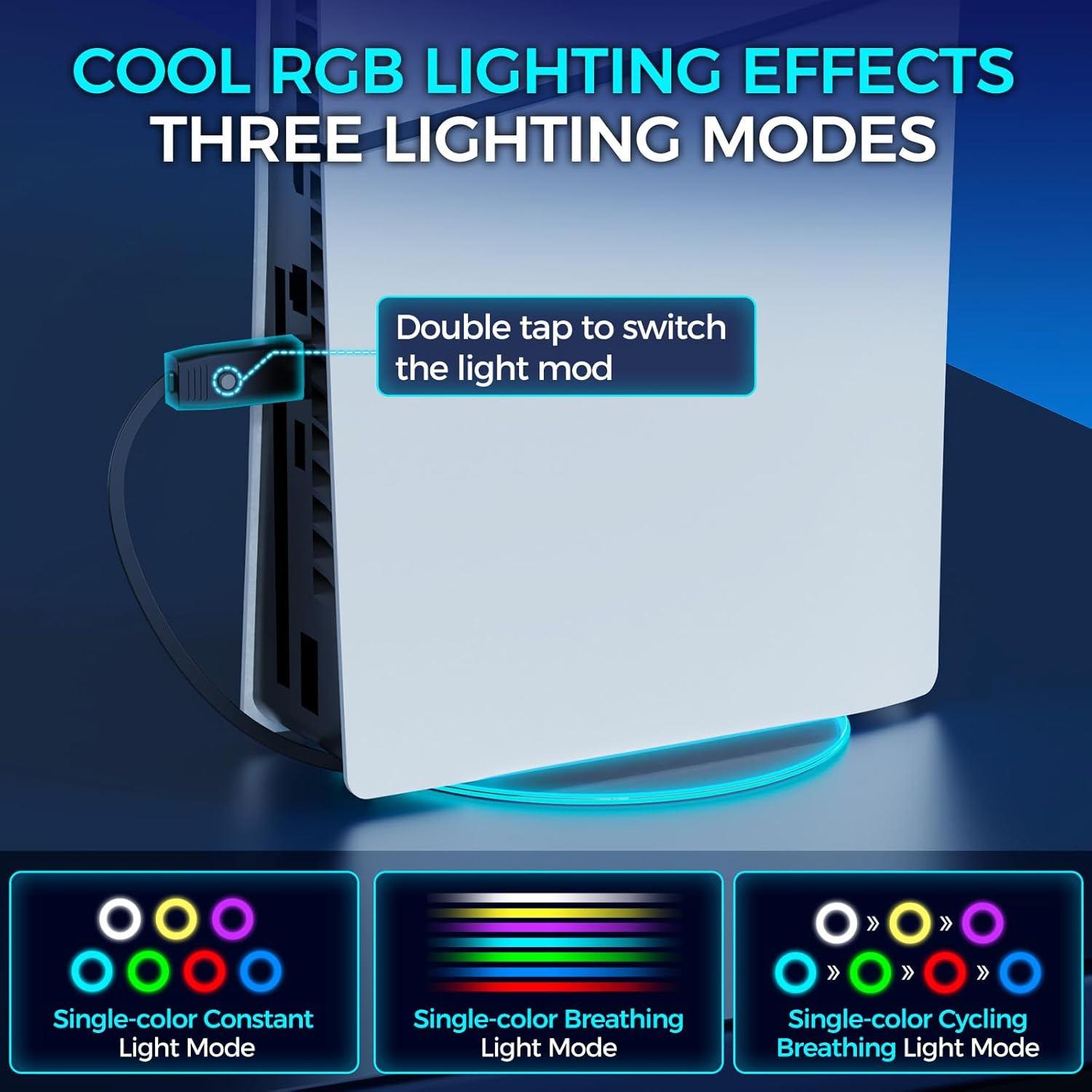 IINE ฐานวางเครื่อง RGB PS5 ใช้ได้ทุกรุ่น PS5/Slim/Pro