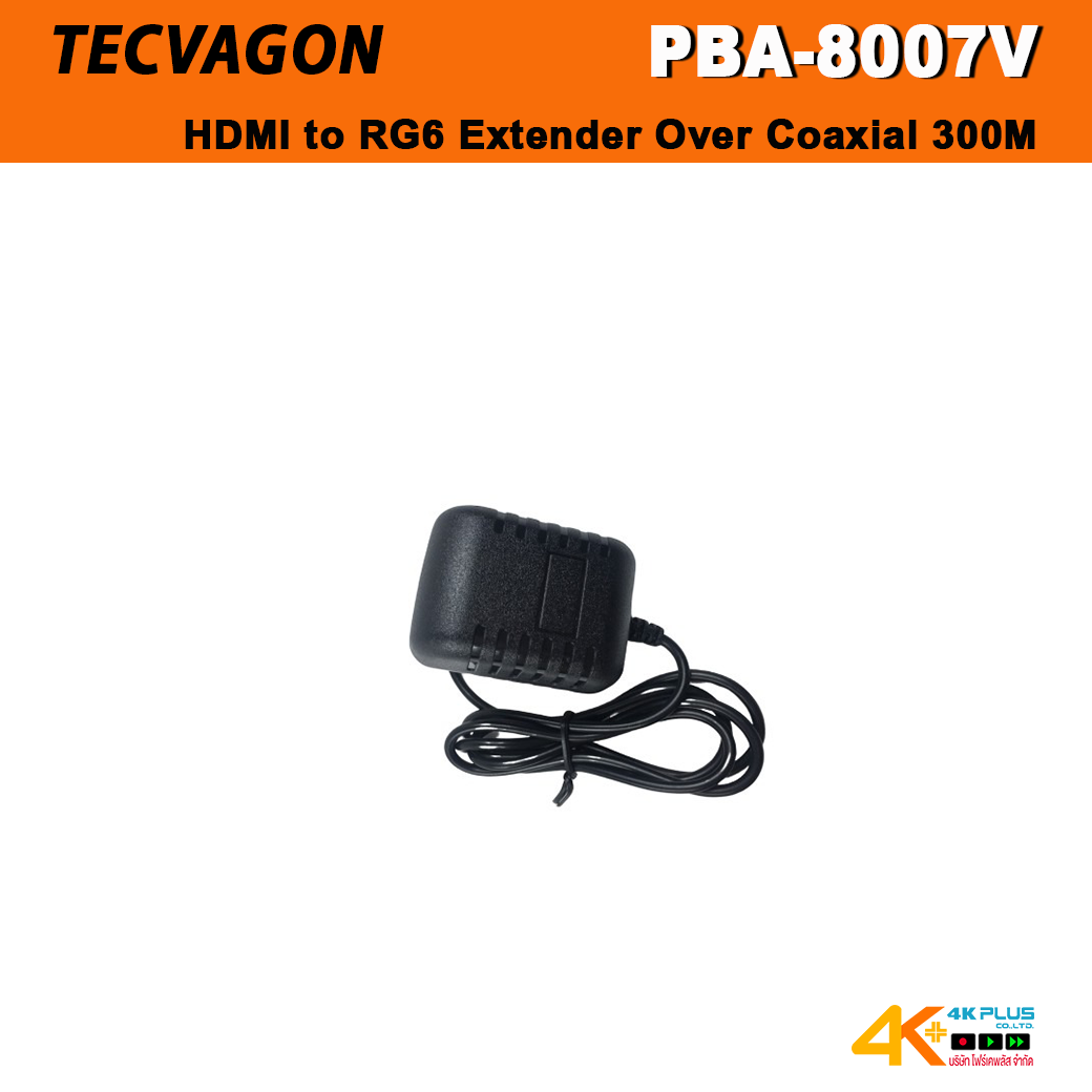 TECVAGON PBA-8007V HDMI to RG6 Extender Over Coaxial 300M (TX/RX)