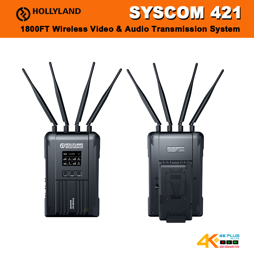 Hollyland Syscom 421 1800FT Wireless Video & Audio Transmission System (4TX+1RX) 500 เมตร