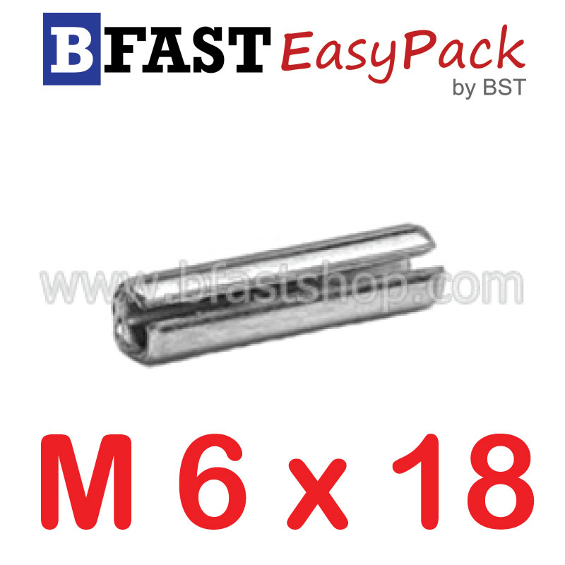 ปิ๊นตะกุดสแตนเลส SUS M6 x 18 (3 ตัว/ถุง)