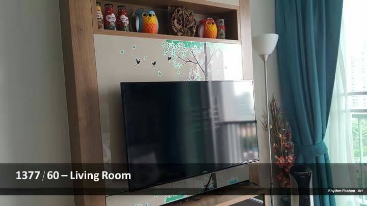 ให้เช่าคอนโด Rhythm Phahol-Ari (ริทึ่ม พหล-อารีย์) ขนาด เนื้อที่ 45.08 ตารางเมตร