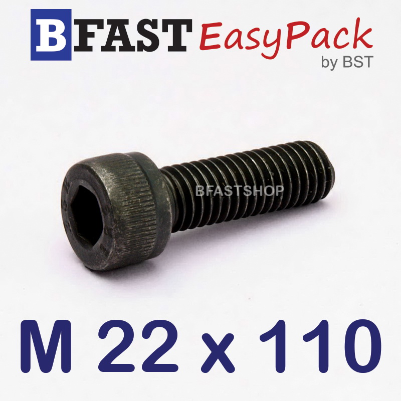 สกรูหัวจมดำ M 22 x 110 *เกลียวครึ่ง*