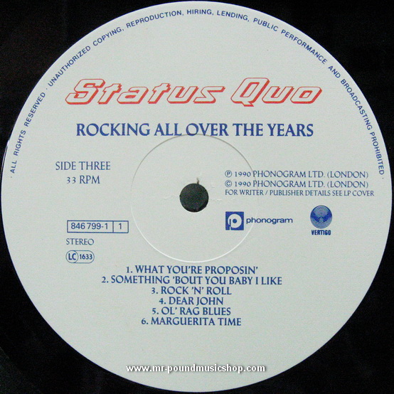 Status Quo - Rocking All Over The Years