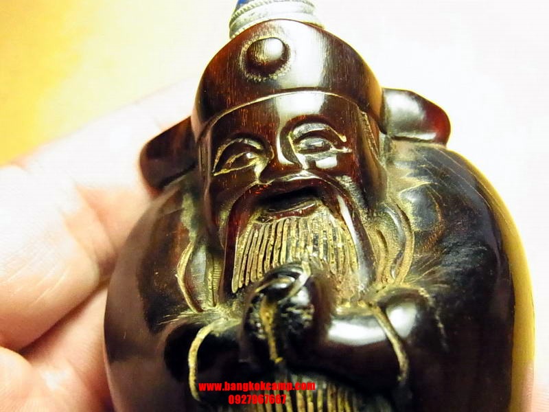 ขวดยานัตถ์ แกะจากเขาสัตว์ เทพเจ้าจีน