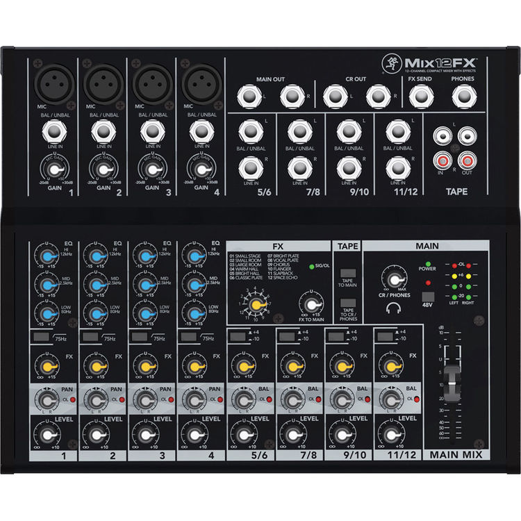 Mackie Mix12FX - 12-Channel Compact Mixer มาพร้อม Effects