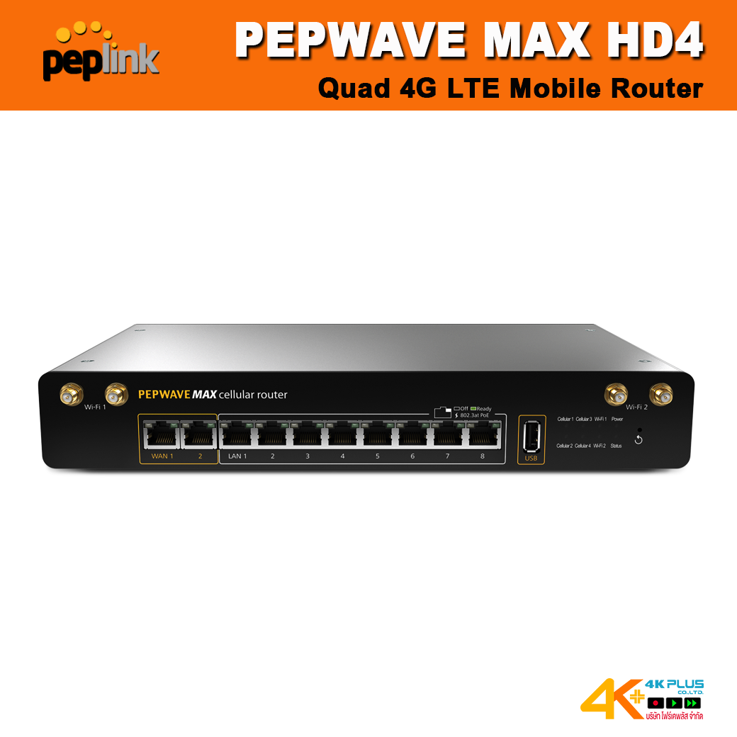 Pepwave MAX HD4 Quad 4G LTE Mobile Router