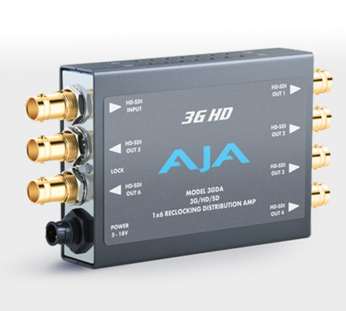 AJA 3GDA - 1x6 3G/HD/SD Reclocking Distribution Amplifier