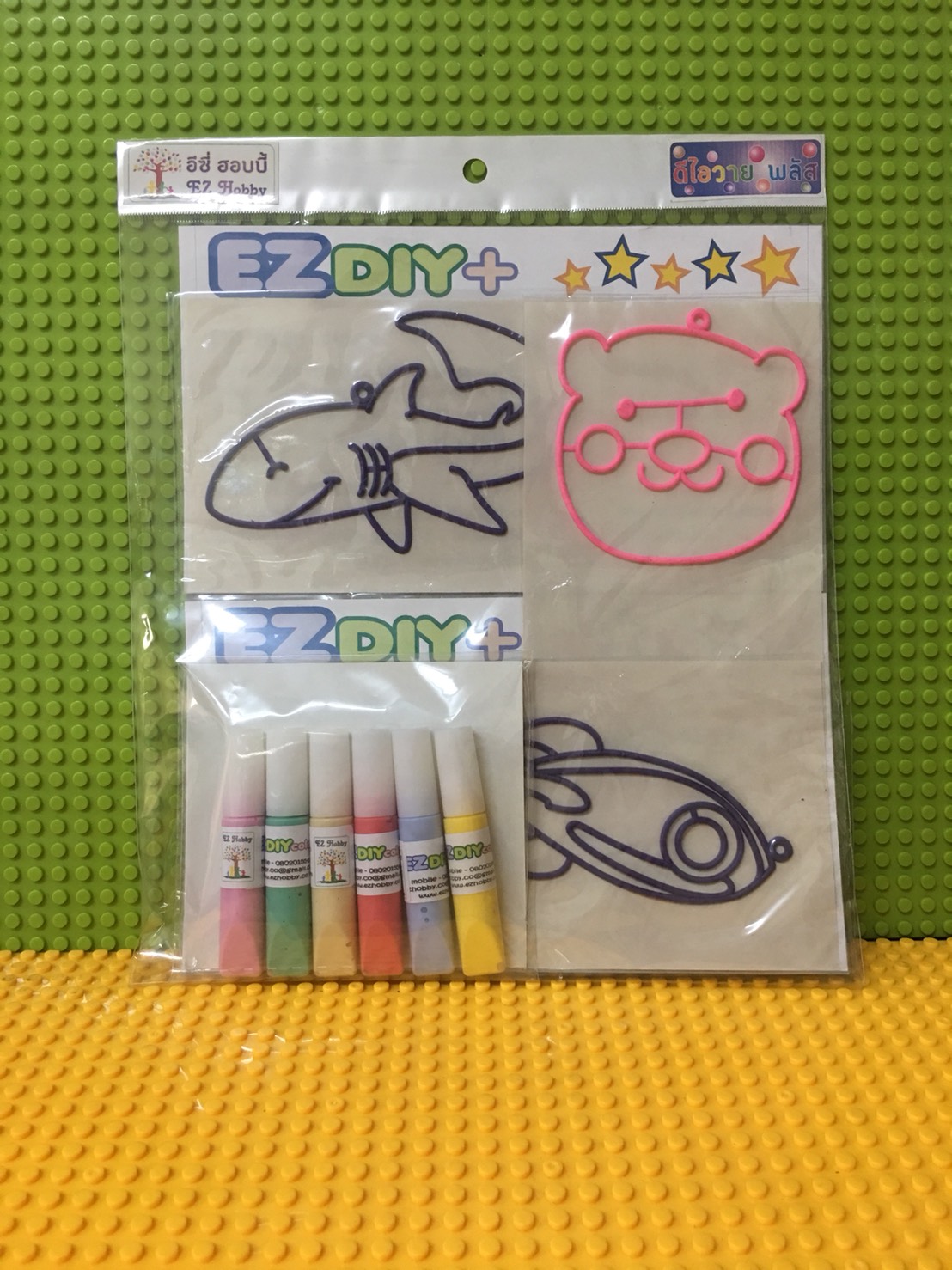 016 หยอดสี / บีบสี ติดกระจก - suncatcher / glass deco (EZ DIY+)